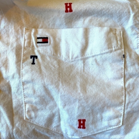 Tommy Hilfiger Kids Medium Long Sleeve Button Down Logo Shirt - Picture 5 of 6